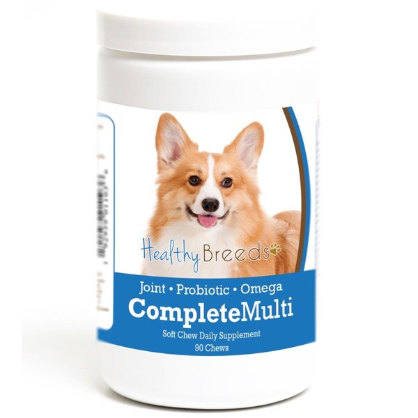 Healthy Breeds Pembroke Welsh Corgi all in one Multivitamin Soft Chew, 90PK - 192959011036