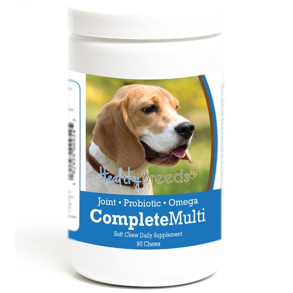Healthy Breeds Beagle all in one Multivitamin Soft Chew, 90PK - 192959009545