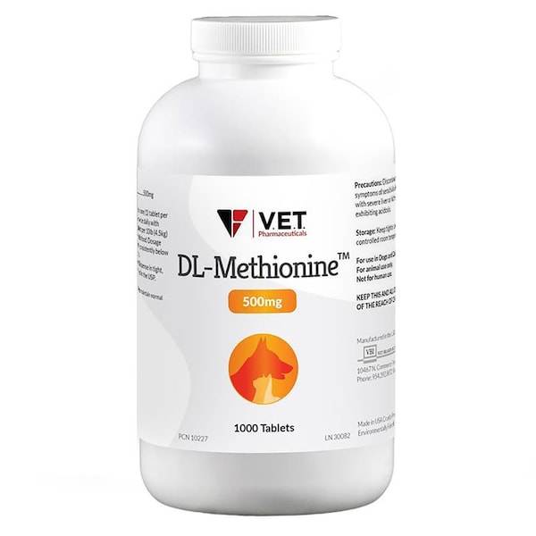 Vet Brands DL-Mrthionine 500mg, Tablets, 1000PK - 60636