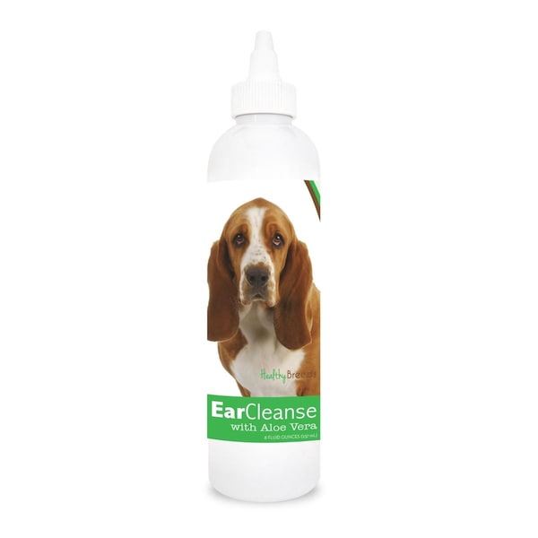 Healthy Breeds 8 oz Basset Hound Ear Cleanse with Aloe Vera Cucumber Melon - 840235101284
