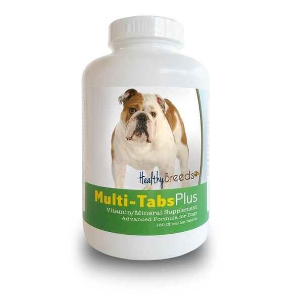 Healthy Breeds Bulldog Multi-Tabs Plus Chewable Tablets, 180PK - 840235139940