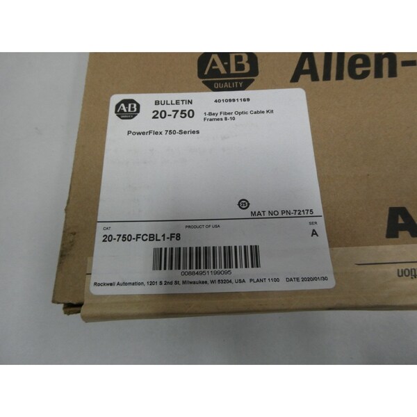 Allen Bradley Powerflex 750 1-Bay Fiber Optic Cable Kit Drive Parts And Accessory - 20-750-FCBL1-F8