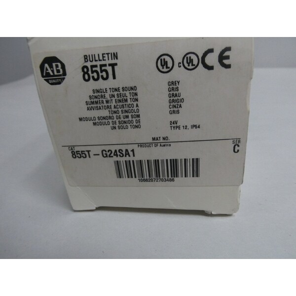 Allen Bradley SINGLE TONE 24V-AC 24V-DC SOUND MODULE - 855T-G24SA1