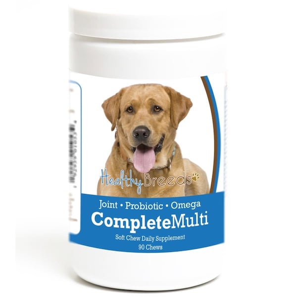 Healthy Breeds Labrador Retriever all in one Multivitamin Soft Chew, 90PK - 192959010534