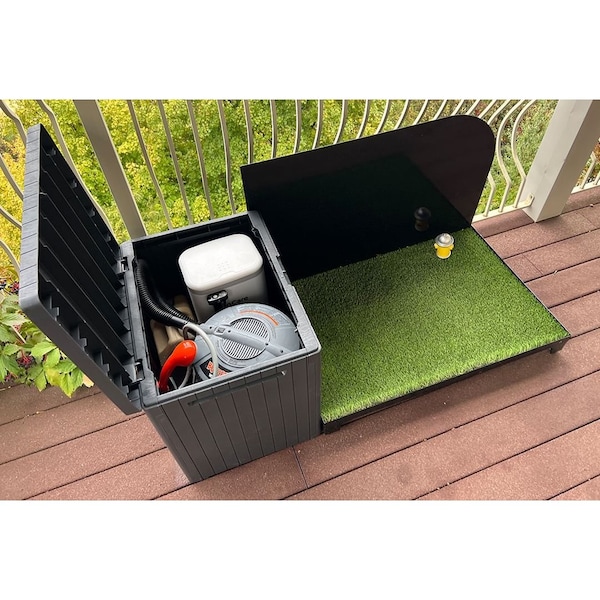 K9 Kennel Store 2ft X 3ft Quick N Clean Potty Station W/Plastic Potty Attendant and Pee Guard - 2X3PS-PPA-PG