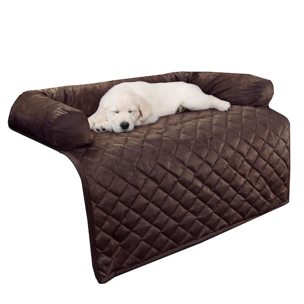 Pet Adobe Pet Adobe Furniture Protector Pet Cover with Bolster - Brown - 35x35 - 772858TAC