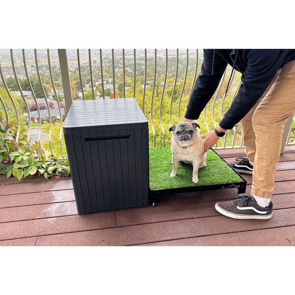 K9 Kennel Store 2ft X 2ft Quick N Clean Potty Station W/Plastic Potty Attendant - 2X2PS-PPA