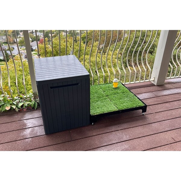 K9 Kennel Store 2ft X 2ft Quick N Clean Potty Station W/Plastic Potty Attendant - 2X2PS-PPA