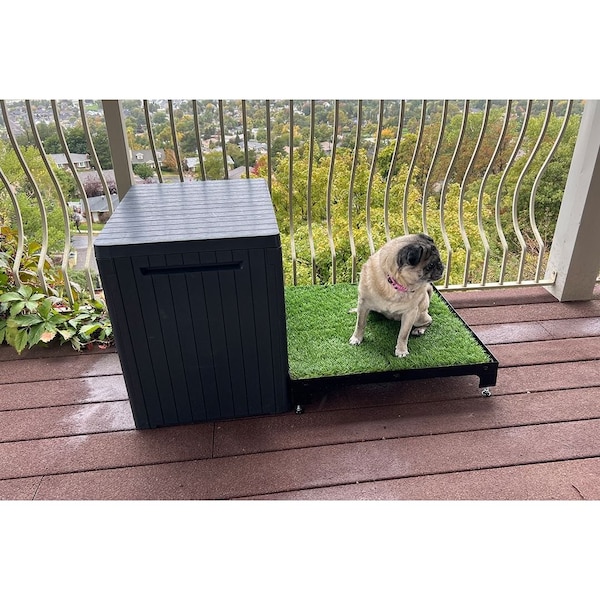 K9 Kennel Store 2ft X 2ft Quick N Clean Potty Station W/Plastic Potty Attendant - 2X2PS-PPA