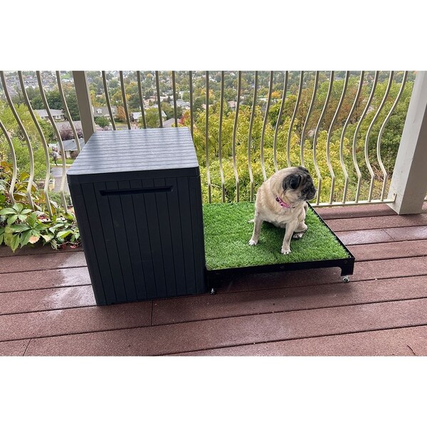 K9 Kennel Store 2ft X 2ft Quick N Clean Potty Station W/Plastic Potty Attendant - 2X2PS-PPA