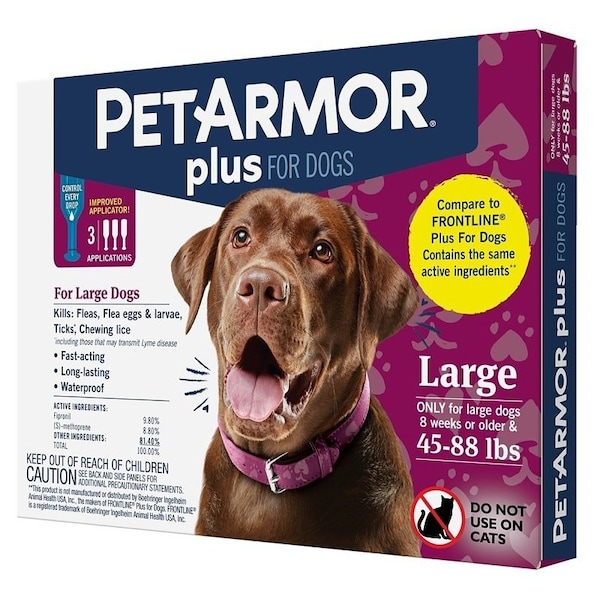 Pet Armor PetArmor Plus Flea and Tick Topical Treatment, Liquid Tube - 5389