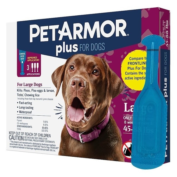 Pet Armor PetArmor Plus Flea and Tick Topical Treatment, Liquid Tube - 5389