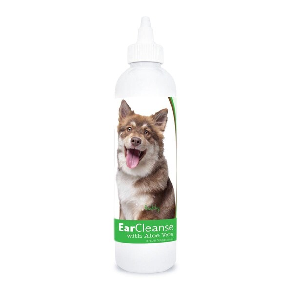 Healthy Breeds 8 oz Finnish Lapphund Ear Cleanse with Aloe Vera Cucumber Melon - 840235196952