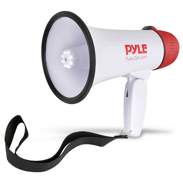 Pyle Mini Compact Megaphone Bullhorn With Siren Alarm And Led Lights - PMP37LED