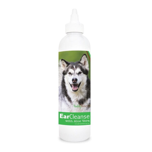 Healthy Breeds 8 oz Alaskan Malamute Ear Cleanse with Aloe Vera Cucumber Melon - 840235100669