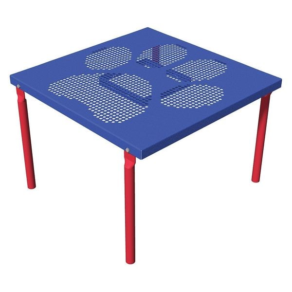 Bark Park Dog Grooming Table, 36"X36"X12", Red/Blue - PBARK-420-P