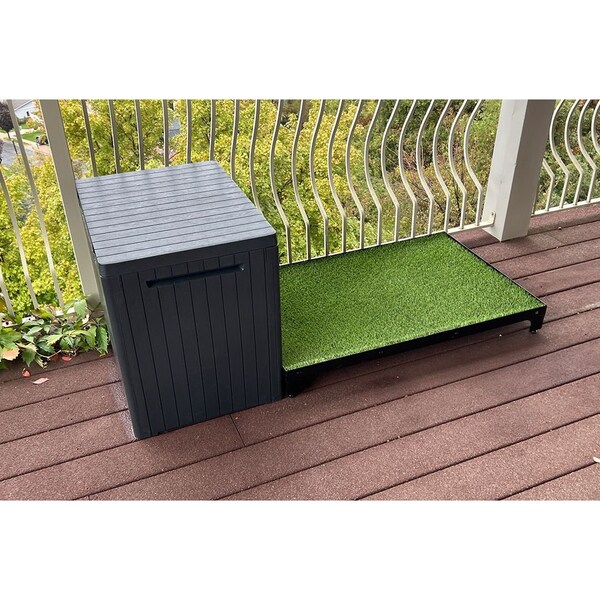 K9 Kennel Store 2ft X 3ft Quick N Clean Potty Station W/Plastic Potty Attendant - 2X3PS-PPA