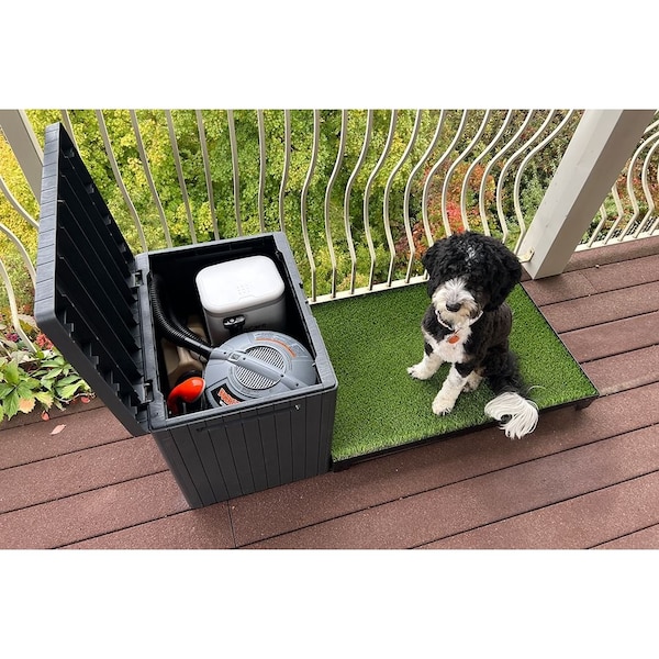 K9 Kennel Store 2ft X 3ft Quick N Clean Potty Station W/Plastic Potty Attendant - 2X3PS-PPA