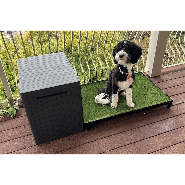 K9 Kennel Store 2ft X 3ft Quick N Clean Potty Station W/Plastic Potty Attendant - 2X3PS-PPA
