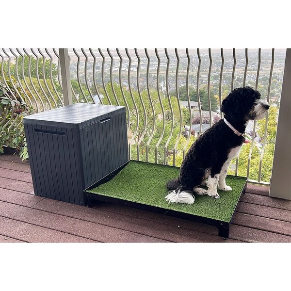 K9 Kennel Store 2ft X 3ft Quick N Clean Potty Station W/Plastic Potty Attendant - 2X3PS-PPA