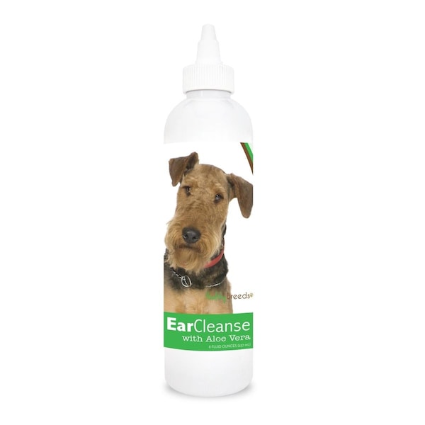 Healthy Breeds 8 oz Airedale Terrier Ear Cleanse with Aloe Vera Cucumber Melon - 840235100348