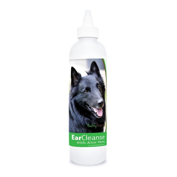 Healthy Breeds 8 oz Belgian Sheepdog Ear Cleanse with Aloe Vera Cucumber Melon - 840235197577