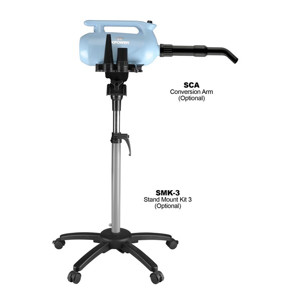 Xpower High Velocity Variable Speed Double Motor Pet Dryer - Sky Blue - B-163-SKY-BLUE