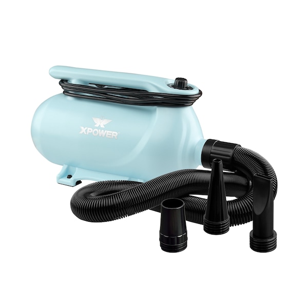 Xpower High Velocity Variable Speed Double Motor Pet Dryer - Sky Blue - B-163-SKY-BLUE