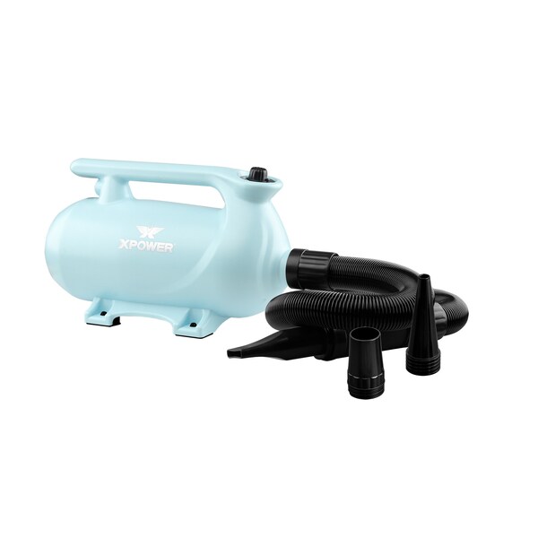 Xpower High Velocity Variable Speed Double Motor Pet Dryer - Sky Blue - B-163-SKY-BLUE