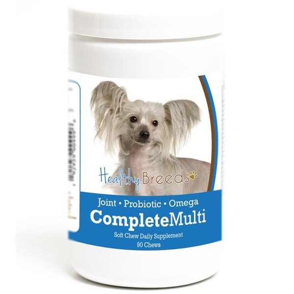 Healthy Breeds Healthy Breeds 192959009996 Chinese Crested all in one Multivitamin Soft Chew - 90 Count - 192959009996