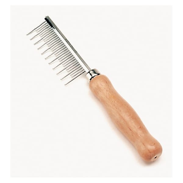 Coastal Pet Safari Shedding Comb with Wooden Handle LONG HAIR - 2436-LH