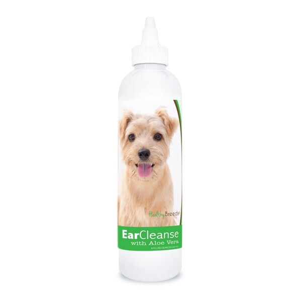 Healthy Breeds 8 oz Norfolk Terrier Ear Cleanse with Aloe Vera Cucumber Melon - 840235197058