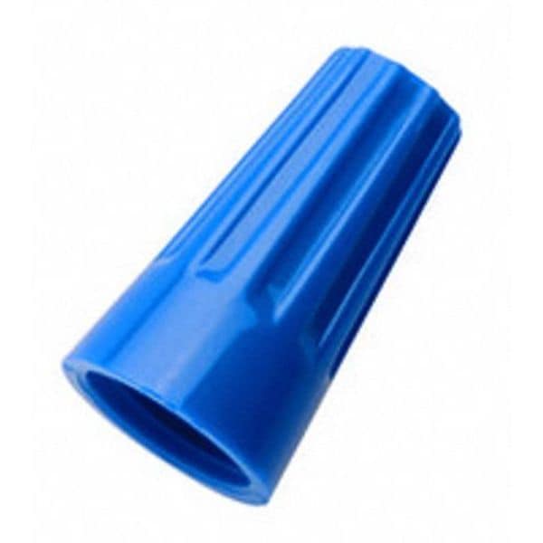 Ideal Twist On Wire Connector, 22 AWG to 14 AWG, 300 V, Standard Style, Blue, 100 PK - 30-072