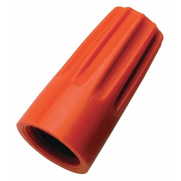 Ideal Twist On Wire Connector, 22 AWG to 14 AWG, 600 V, Standard Style, Orange, 100 PK - 30-073