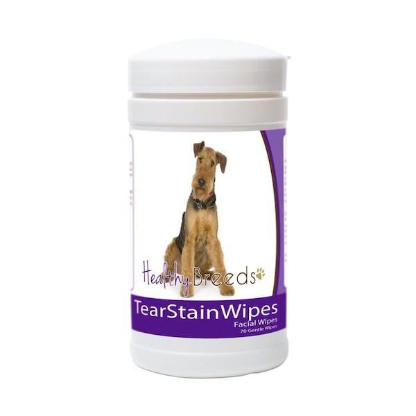 Pamperedpets Airedale Terrier Tear Stain Wipes - PA3487528