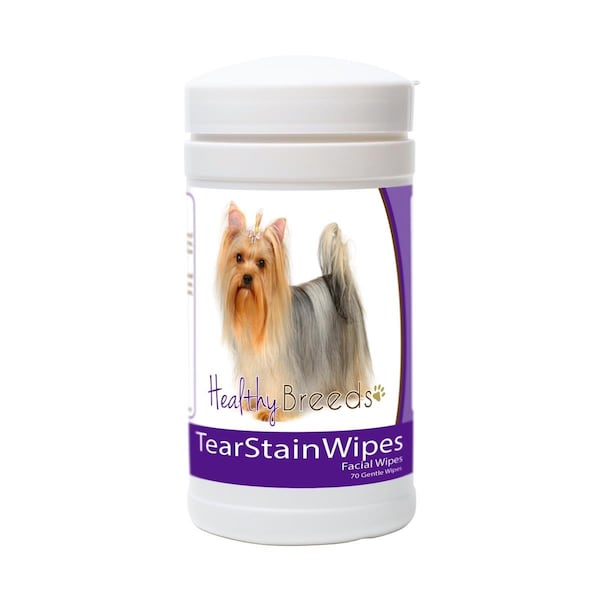 Healthy Breeds Yorkshire Terrier Tear Stain Wipes - HE126108