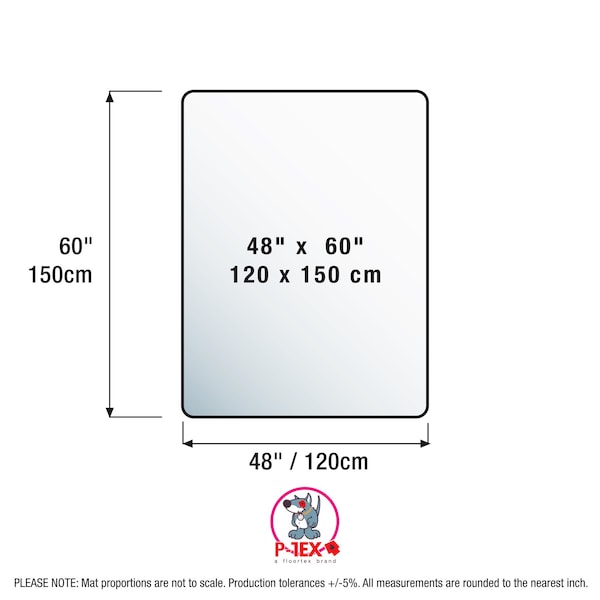 Floortex P-Tex Anti-Microbial Pet Station Mat for Hard Floors - 48" x 60" - FRDOGAB12150EV