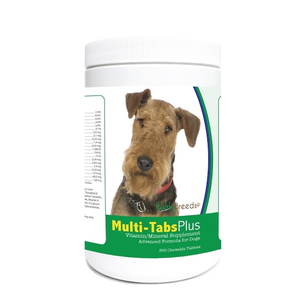 Healthy Breeds Airedale Terrier Multi-Tabs Plus Chewable Tablets, 365PK - 840235122140