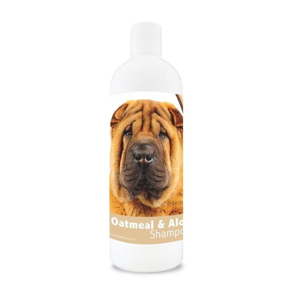 Healthy Breeds 16 oz Chinese Shar Pei Oatmeal Shampoo with Aloe - 840235105435