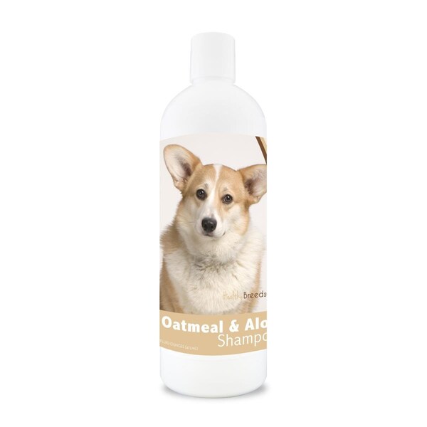 Healthy Breeds 16 oz Cardigan Welsh Corgi Oatmeal Shampoo with Aloe - 840235104544