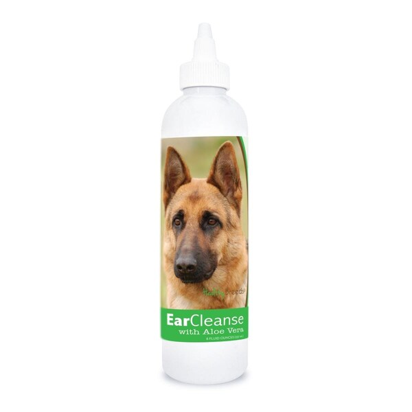 Healthy Breeds 8 oz German Shepherd Ear Cleanse with Aloe Vera Cucumber Melon - 840235196891