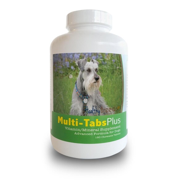 Healthy Breeds Miniature Schnauzer Multi-Tabs Plus Chewable Tablets, 180PK - 840235140481