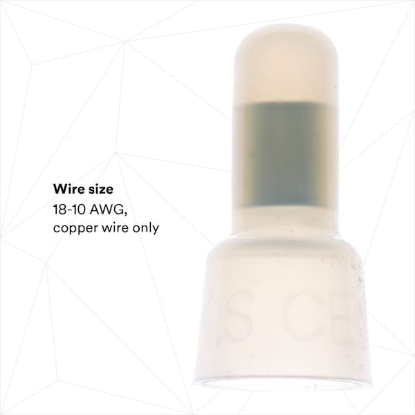 3M Scotchlok Closed-End Crimp Conn, Clear, 0.850", PK50 - S-31-A