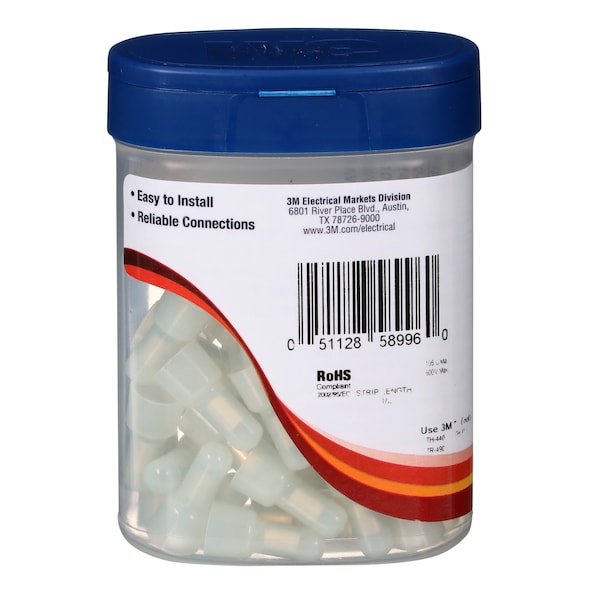 3M Scotchlok Closed-End Crimp Conn, Clear, 0.850", PK50 - S-31-A