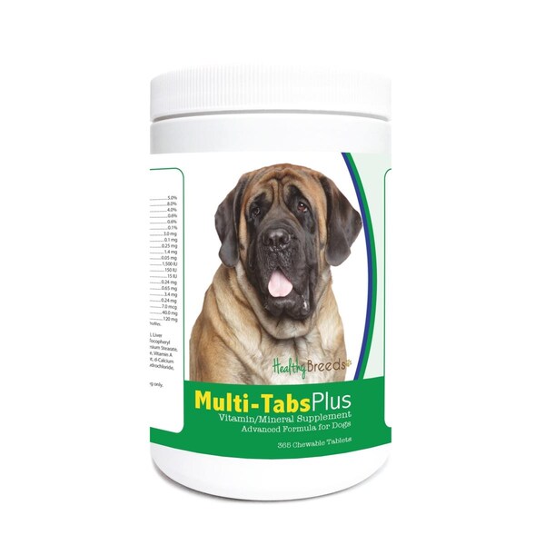 Healthy Breeds Mastiff Multi-Tabs Plus Chewable Tablets, 365PK - 840235123390