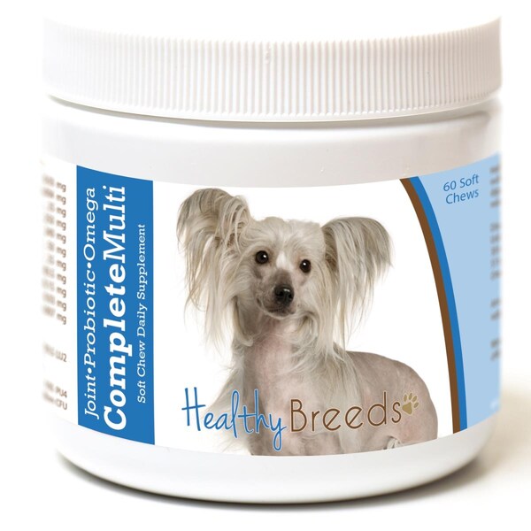 Healthy Breeds Chinese Crested All in One Multivitamin Soft Chew, 60PK - 192959007790