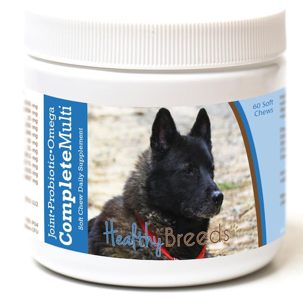 Healthy Breeds Norwegian Elkhound All in One Multivitamin Soft Chew, 60PK - 192959008560