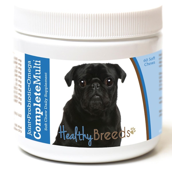 Healthy Breeds Pug All in One Multivitamin Soft Chew, 60PK - 192959008810