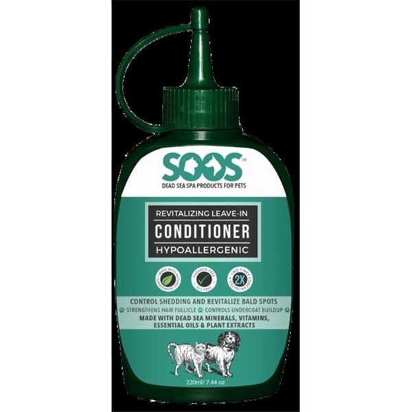 Skim-A-Round, Inc. Soos Pets SP01003 Natural Dead Sea Hypoallergenic Revitalizing Leave-In Pet Conditioner For Dogs & Cats - SP01003