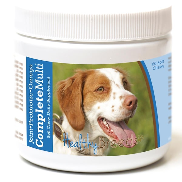 Healthy Breeds Brittany All in One Multivitamin Soft Chew, 60PK - 192959007540